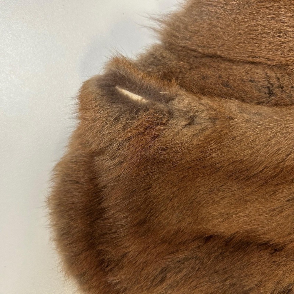 vintage 1950's/1960's brown short cropped mink fur shawl luxurious capelet - Picture 8 of 10